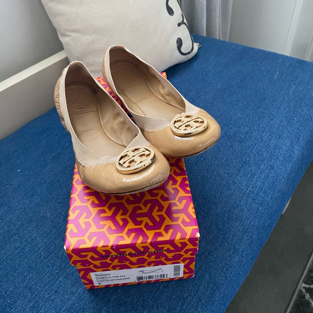 Tory Burch Caroline Ballet Elastic Flats